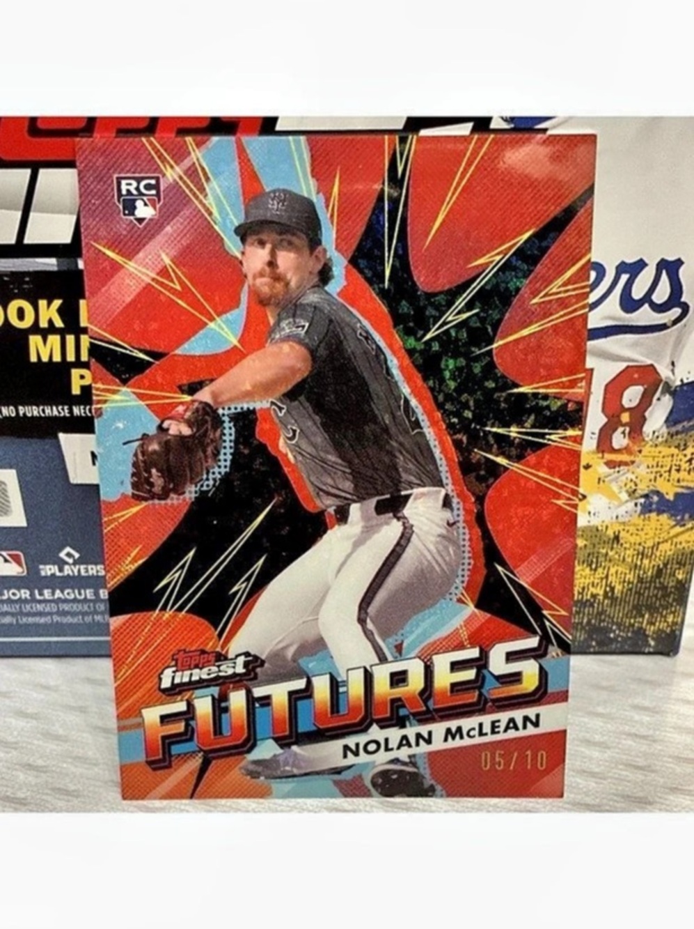 Topps Finest Futures Nolan McLean Rookie Card /10 Red & Black